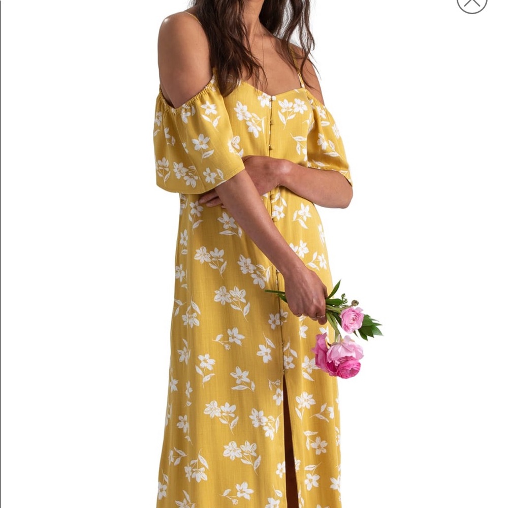 Floor length yellow Billabong dress from Nordstrom